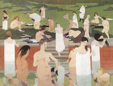 Bathing on a Summer Evening (mk19), Felix  Vallotton